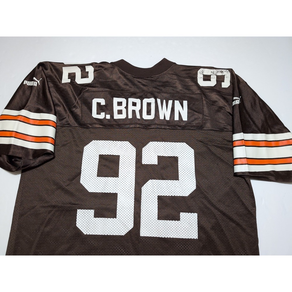 Vintage PUMA Cleveland Browns Courtney Brown‎ NFL Football Jersey 92 ~  XL - Picture 12 of 12